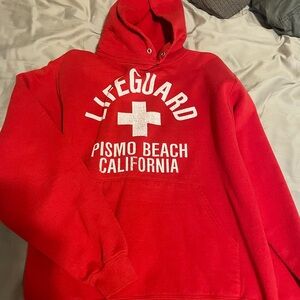 Lifeguard Red Hoodie Sweater